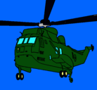 Dibujo Helicóptero al rescate pintado por kermitxavier