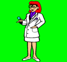 Dibujo Doctora con gafas pintado por suparchica