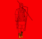 Dibujo Soldado romano pintado por duque