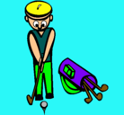 Dibujo Jugador de golf II pintado por dani