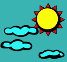 Dibujo Sol y nubes 2 pintado por marina
