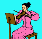 Dibujo Dama violinista pintado por cilbestre