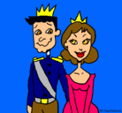 Dibujo Príncipe y princesa pintado por supera