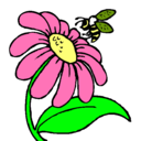 Dibujo Margarita con abeja pintado por NdiaGon