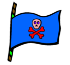 Dibujo Bandera pirata pintado por JUSTABO