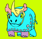 Dibujo Rinoceronte pintado por rinocerontin