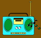 Dibujo Radio cassette 2 pintado por ALBERT1