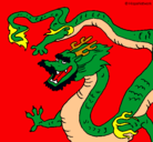 Dibujo Dragón chino pintado por Agusstan