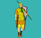 Dibujo Soldado romano pintado por maina