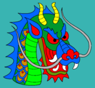 Dibujo Cabeza de dragón pintado por CARICATURA