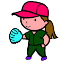 Dibujo Jugadora de béisbol pintado por d@niela