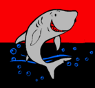Dibujo Tiburón pintado por tyrone