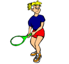 Dibujo Chica tenista pintado por valu88