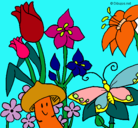 Dibujo Fauna y flora pintado por anita