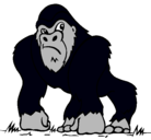 Dibujo Gorila pintado por tyrone