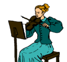 Dibujo Dama violinista pintado por Snoopy