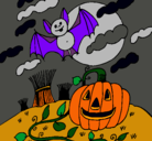 Dibujo Paisaje de Halloween pintado por AbrilIsabellaC.I.