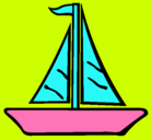 Dibujo Barco velero pintado por vicky