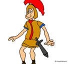 Dibujo Soldado romano pintado por jdyas
