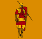 Dibujo Soldado romano pintado por diegoh