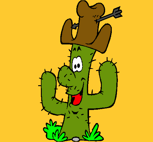 Cactus con sombrero