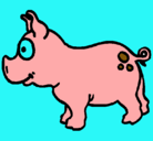 Dibujo Cerdo pintado por MAITANE