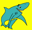 Dibujo Tiburón alegre pintado por adrian