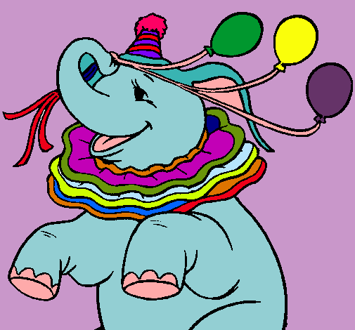 Elefante con 3 globos