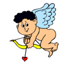 Dibujo Cupido pintado por Rafa