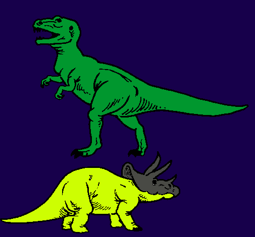 Triceratops y tiranosaurios rex