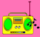 Dibujo Radio cassette 2 pintado por valentinavega