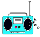 Dibujo Radio cassette 2 pintado por erick