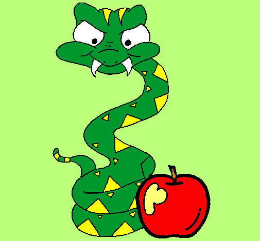 Serpiente y manzana