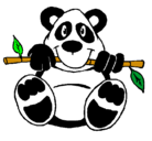 Dibujo Oso panda pintado por mario