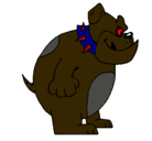 Dibujo Bulldog inglés pintado por filomenio