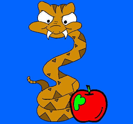 Serpiente y manzana