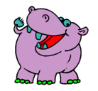 Dibujo Hipopótamo pintado por JONATHAN