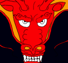 Dibujo Cabeza de dragón pintado por wormmon