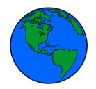 Dibujo Planeta Tierra pintado por andrea