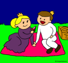 Dibujo Príncipes de picnic pintado por zaimir