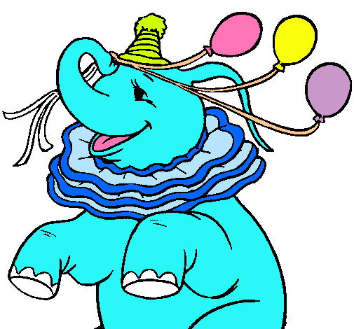 Elefante con 3 globos