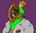 Dibujo Duende tocando el arpa pintado por minerva56