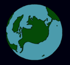 Dibujo Planeta Tierra pintado por eli