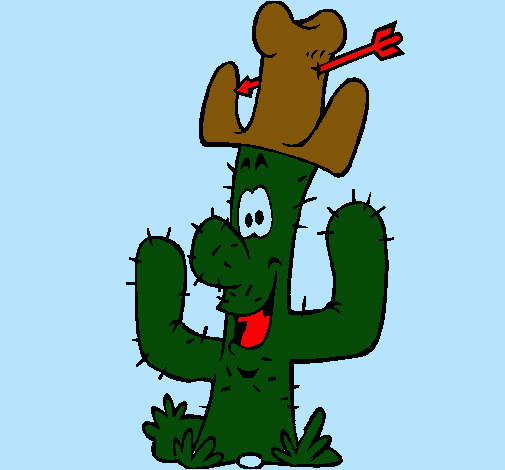 Cactus con sombrero