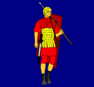 Dibujo Soldado romano pintado por rafa