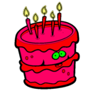 Dibujo Pastel de cumpleaños 2 pintado por yorgelis