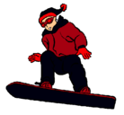 Dibujo Snowboard pintado por alex