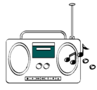 Dibujo Radio cassette 2 pintado por danieleladio