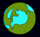 Dibujo Planeta Tierra pintado por valen