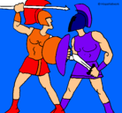 Dibujo Lucha de gladiadores pintado por 6